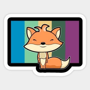 Vintage Fox Sticker